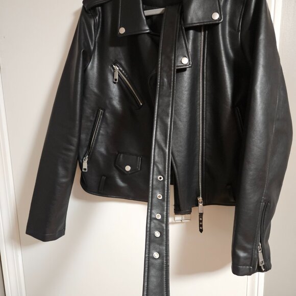 Rebecca Minkoff Vegan Moto Jacket - Size L - Picture 3 of 7
